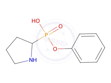 Chemical structure of Pyrrolidine-2-phosphonic Acid Phenyl Mono Ester