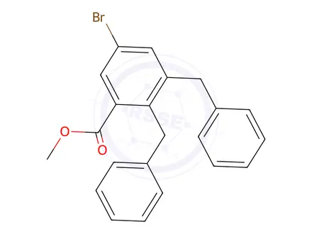 Chemical structure of 2,3-Dibenzyl-5-bromobenzoic Acid Methyl Ester