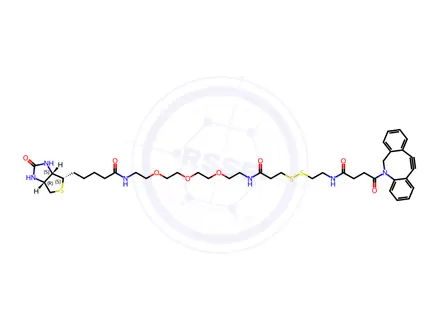 Chemical structure of DBCO-S-S-PEG3-biotin