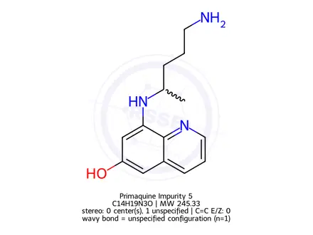 Chemical structure of O-Desmethyl Primaquine Impurity