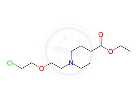 Chemical structure of ethyl 1-(2-(2-chloroethoxy)ethyl)piperidine-4-carboxylate