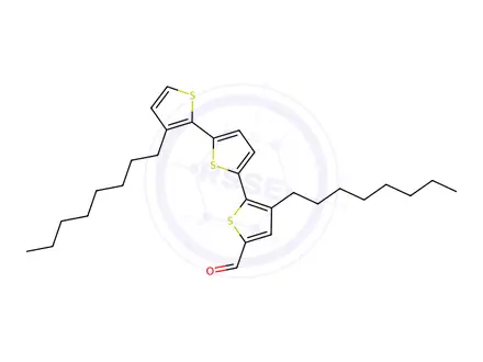 Chemical structure of 3,3''-Dioctyl-[2,2':5',2''-terthiophene]-5-carbaldehyde