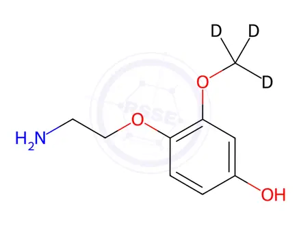 Chemical structure of 4-(2-Aminoethoxy)-3-methoxyphenol-d3