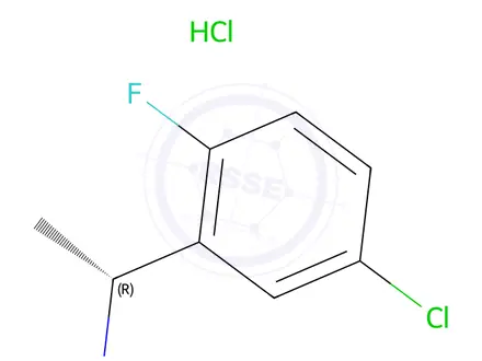 Chemical structure of (R)-1-(5-Chloro-2-fluorophenyl)ethanamine hydrochloride