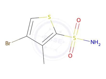 Chemical structure of 4-Bromo-3-methylthiophene-2-sulfonamide