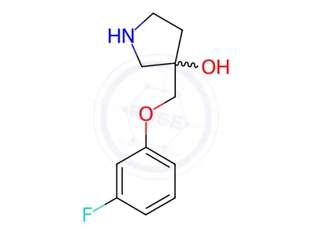 Chemical structure of 3-((3-FLUOROPHENOXY)METHYL)PYRROLIDIN-3-OL