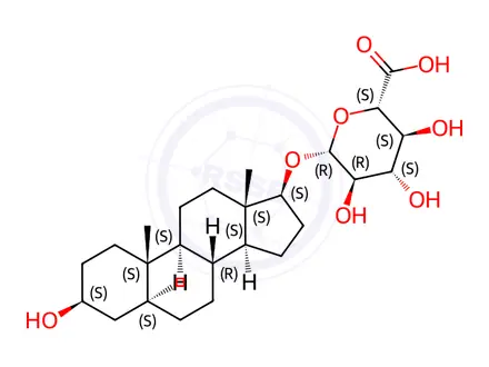 Chemical structure of Androstane-3a,17-ß-diol Glucuronide