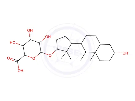 Chemical structure of Androstane-3-a,17 b-diol 3-O-b-D-glucuronide-D3