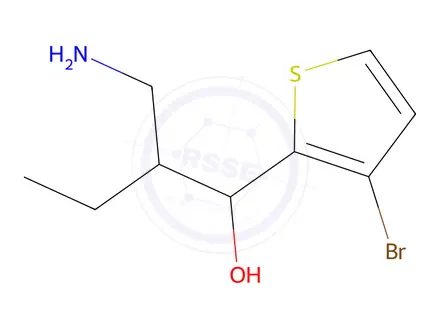Chemical structure of 2-(Aminomethyl)-1-(3-bromothiophen-2-yl)butan-1-ol