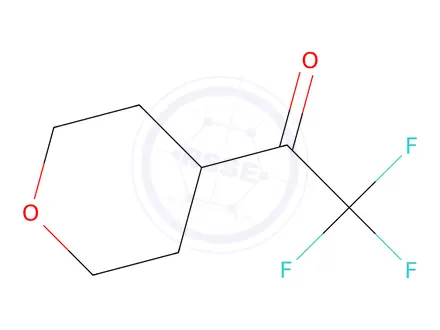 Chemical structure of 2,2,2-Trifluoro-1-(tetrahydro-pyran-4-yl)-ethanone
