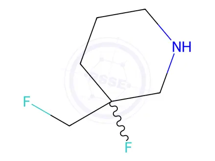 Chemical structure of 3-Fluoro-3-(fluoromethyl)piperidine