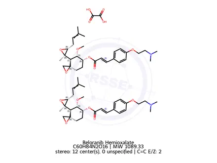 Chemical structure of Beloranib Hemioxalate