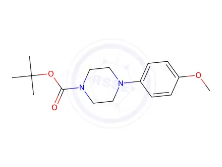 Chemical structure of tert-Butyl 4-(4-Methoxyphenyl)piperazine-1-carboxylate
