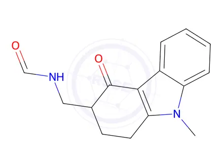 Chemical structure of N-((9-methyl-4-oxo-2,3,4,9-tetrahydro-1H-carbazol-3-yl)methyl)formamide