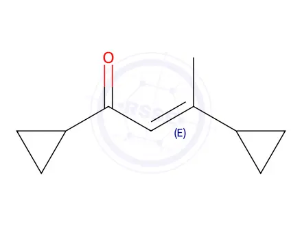 Chemical structure of (2{E})-1,3-dicyclopropylbut-2-en-1-one