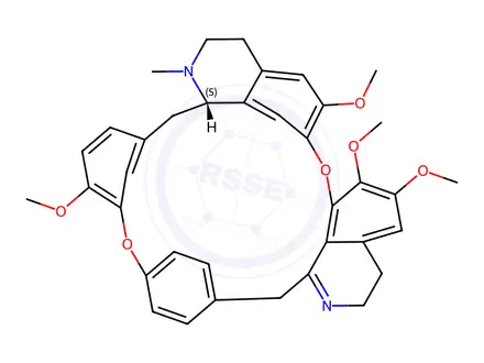 Chemical structure of (S)-3,4,4a,5,18,19-hexahydro-9,21,22,26-tetramethoxy-4-methyl-2H-1,24:12,15-dietheno-6,10-metheno-16H-pyrido[2',3':17,18][1,10]dioxacycloicosino[2,3,4-ij]isoquinoline