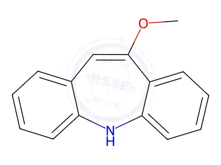 Chemical structure of 10-Methoxy Iminostilbene