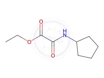 Chemical structure of Acetic acid, 2-(cyclopentylamino)-2-oxo-, ethyl ester