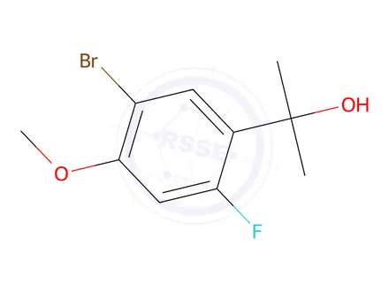 Chemical structure of 2-(5-Bromo-2-fluoro-4-methoxyphenyl)propan-2-ol