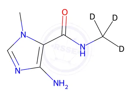 Chemical structure of 4-Amino-N,1-dimethyl-5-imidazolecarboxamide-d3
