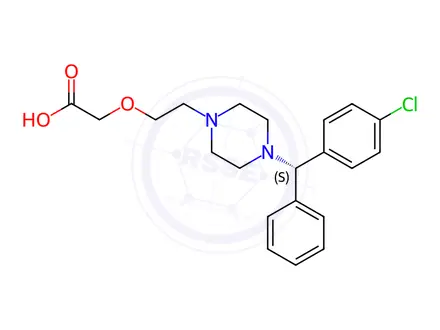 Chemical structure of (S)-Cetirizine Dihydrochloride