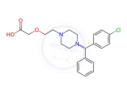 Chemical structure of LEVOCETIRIZINE RACEMIC MIXTURE IMPURITY