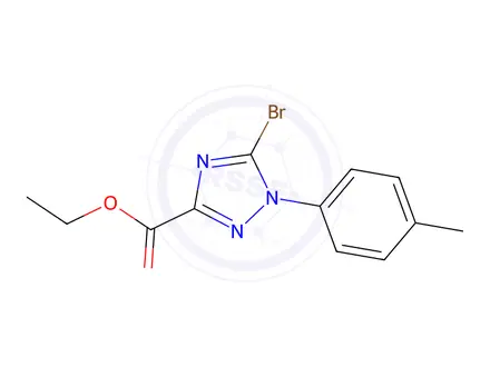 Chemical structure of Ethyl 5-bromo-1-(p-tolyl)-1H-1,2,4-triazole-3-carboxylate