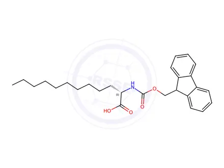Chemical structure of (2S)-2-(Fmoc-amino)dodecanoic acid