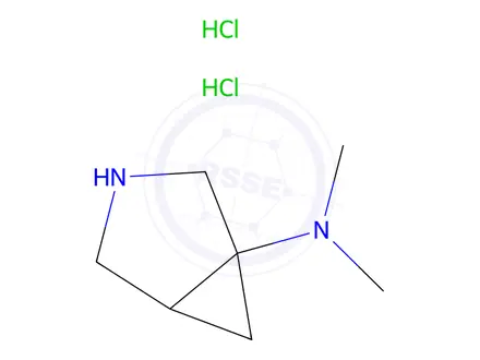 Chemical structure of N,N-dimethyl-3-azabicyclo[3.1.0]Hexan-1-amine dihydrochloride
