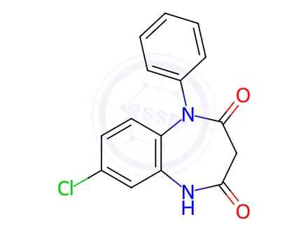 Chemical structure of 7-Chloro-1-phenyl-1,5-dihydro-2H-benzo[b][1,4]diazepine-2,4(3H)-dione