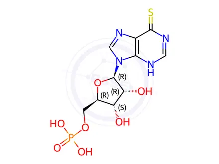 Chemical structure of 6-Thioinosine Phosphate