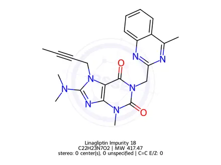 Chemical structure of Linagliptin Impurity X
