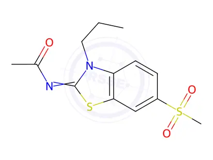 Chemical structure of N-(6-(Methylsulfonyl)-3-propylbenzo[d]thiazol-2(3H)-ylidene)acetamide