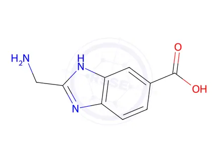 Chemical structure of 2-(aminomethyl)-1H-1,3-benzodiazole-5-carboxylic acid