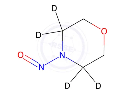 Chemical structure of N-Nitrosomorpholine-d4
