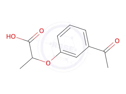 Chemical structure of 2-(3-acetylphenoxy)propanoic Acid