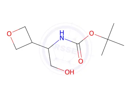 Chemical structure of tert-butyl N-[2-hydroxy-1-(oxetan-3-yl)ethyl]carbamate