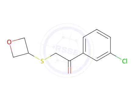 Chemical structure of 1-(3-Chlorophenyl)-2-(oxetan-3-ylthio)ethan-1-one
