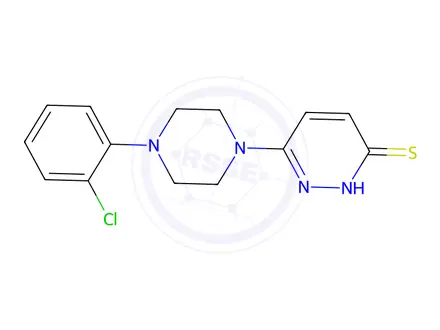 Chemical structure of 6-[4-(2-chlorophenyl)piperazin-1-yl]-2,3-dihydropyridazine-3-thione