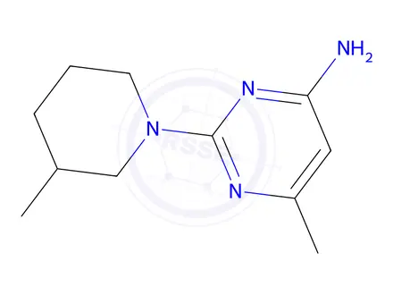 Chemical structure of 6-Methyl-2-(3-methylpiperidin-1-yl)pyrimidin-4-amine
