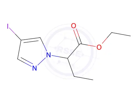 Chemical structure of Ethyl 2-(4-iodo-1H-pyrazol-1-yl)butanoate
