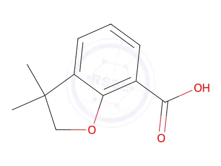 Chemical structure of 3,3-dimethyl-2,3-dihydro-1-benzofuran-7-carboxylic acid