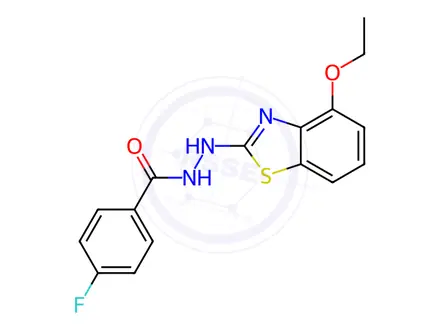 Chemical structure of N'-(4-Ethoxybenzo[d]thiazol-2-yl)-4-fluorobenzohydrazide