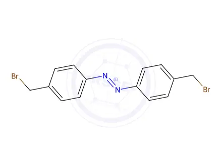 Chemical structure of (E)-1,2-Bis(4-(bromomethyl)phenyl)diazene