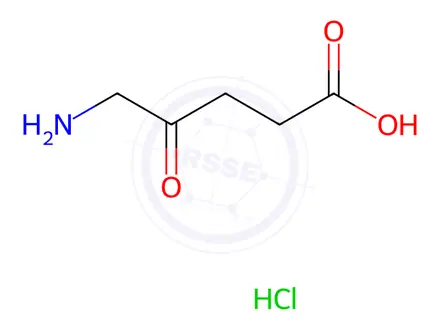 Chemical structure of 5-Aminolevulinic acid hydrochloride salt
