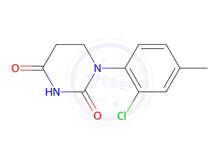 Chemical structure of 1-(2-chloro-4-methyl-phenyl)hexahydropyrimidine-2,4-dione