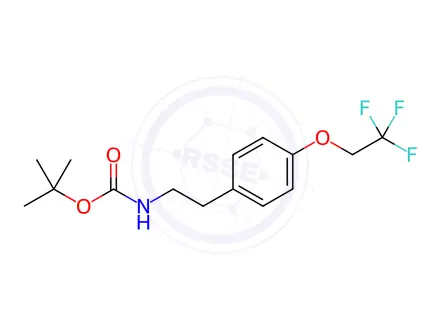 Chemical structure of N-Boc-4-(2,2,2-trifluoroethoxy)phenethylamine