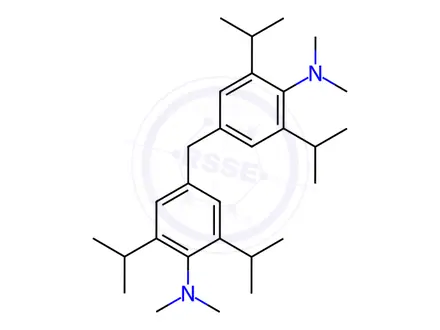 Chemical structure of 4,4'-Methylenebis (2,6-diisopropyl-N,N-dimethylaniline)