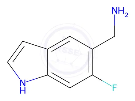 Chemical structure of (6-fluoro-1H-indol-5-yl)methanamine