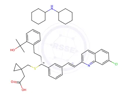 Chemical structure of Montelukast Sodium Impurity 11 (Montelukast Dicyclohexylamine)